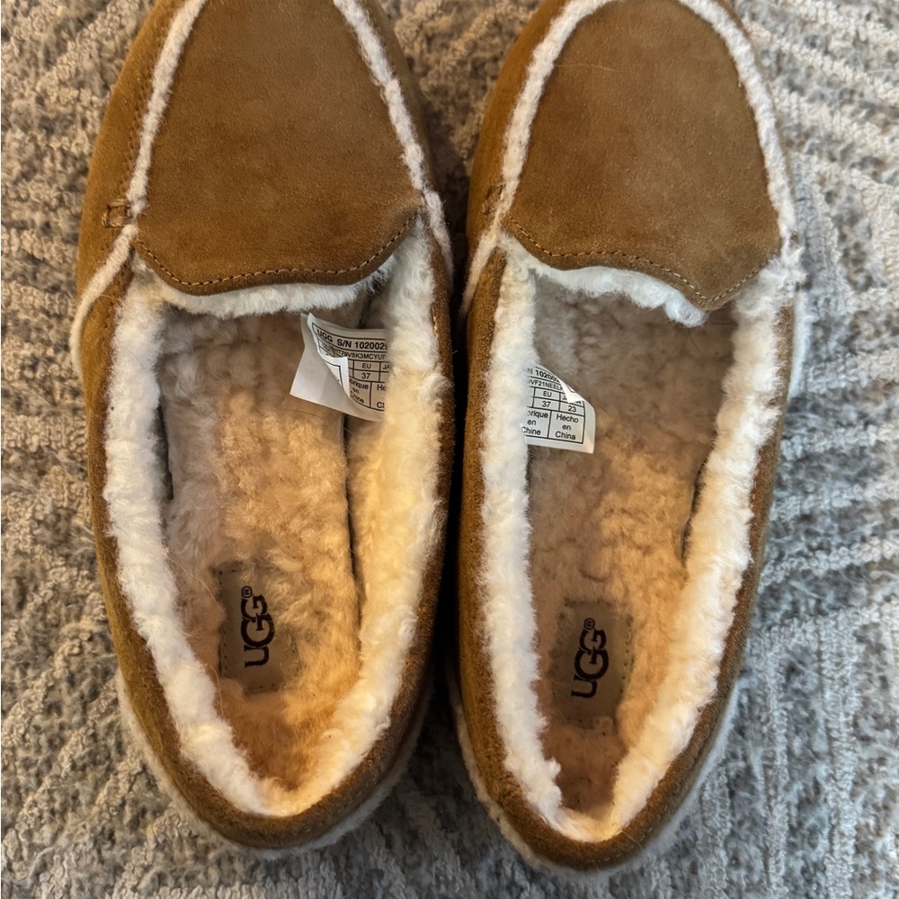 UGG Tan Shearling Lined Slippers